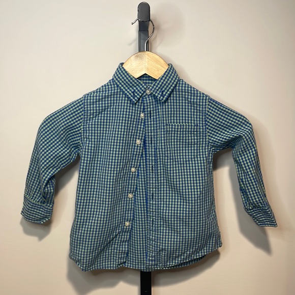 Crewcuts Other - Crewcuts boys size 3 blue and green button down shirt